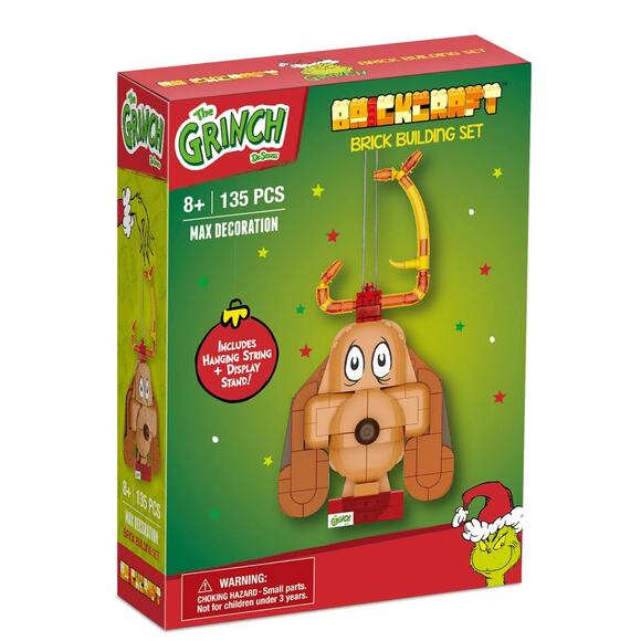 Dr. Seuss Grinch Max The Dog Decoration Brick Building Kit Christmas Decor 8+ - Picture 9 of 10